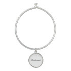 Bangle Bracelet With Bridesmaid Charm