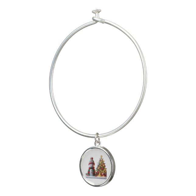 Bangle Bracelet With Round Charm (3/4)