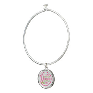 Bangle Bracelet With Round Charm
