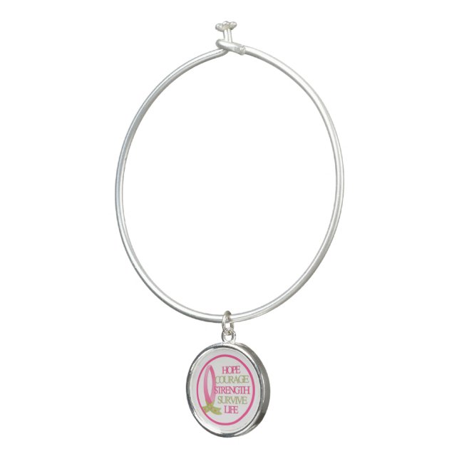 Bangle Bracelet With Round Charm (3/4)