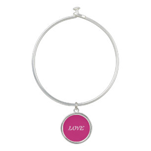 Bangle Bracelet With Round Charm