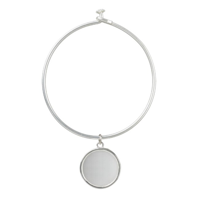 Bangle Bracelet With Round Charm (Front)