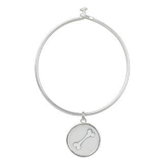 Bangle Bracelet With Round Charm