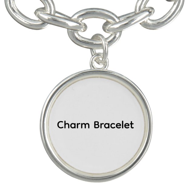 Bangle Bracelet With Round Charm Bracelet (Design)