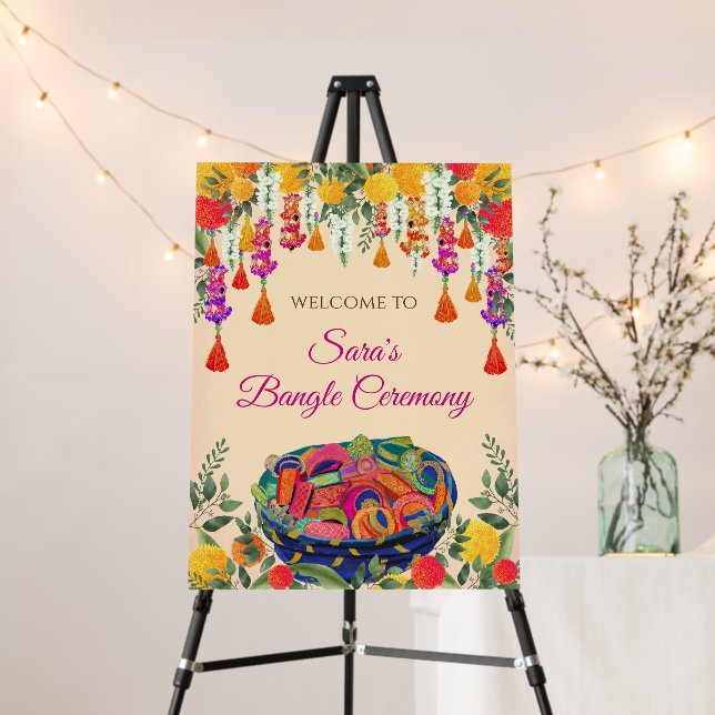 Bangle ceremony Signs as Bangle welcome signs (In Situ (Stand))