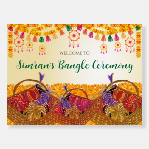 Bangle Ceremony Welcome signs Choora Signs