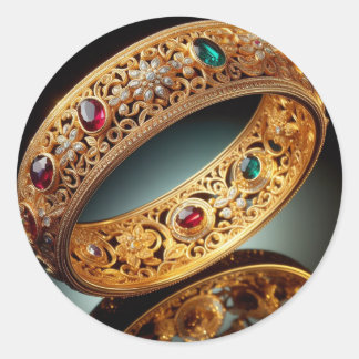 Bangle design classic round sticker