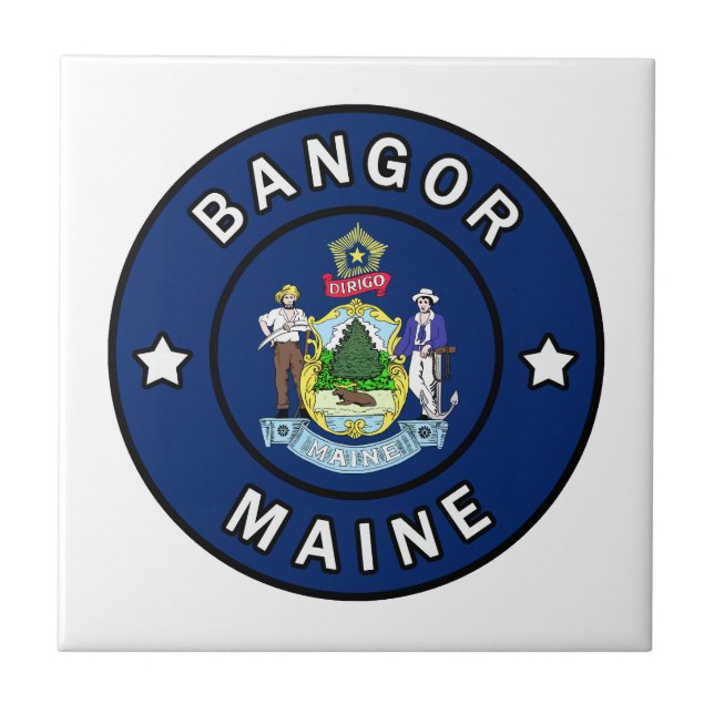 Bangor Maine Ceramic Tile (Front)
