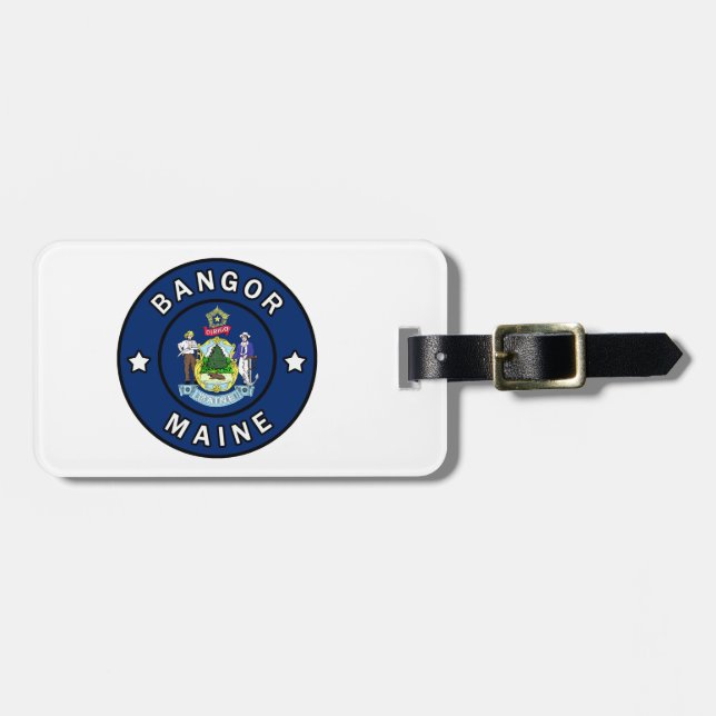 Bangor Maine Luggage Tag (Front Horizontal)