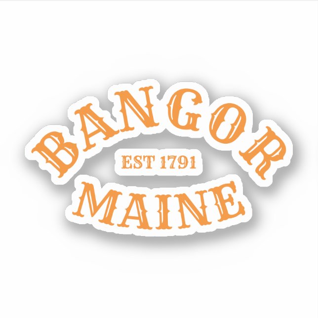 Bangor, Maine Oval Sticker (Front)