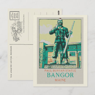 Bangor Maine USA, Paul Bunyan Statue Postcard