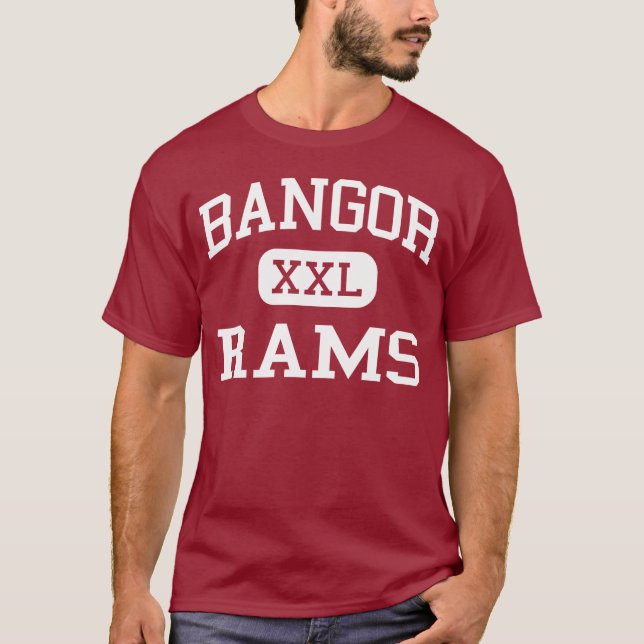 Bangor - Rams - Bangor High School - Bangor Maine T-Shirt (Front)