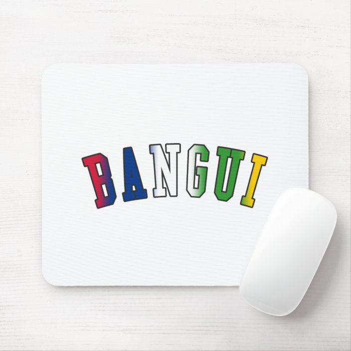 Bangui in Central African Republic National Flag Colors Mousepad