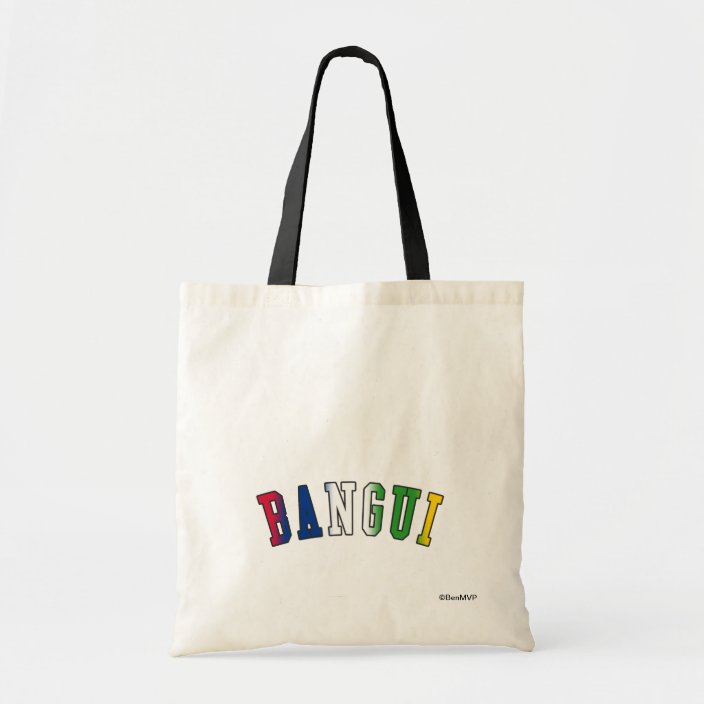 Bangui in Central African Republic National Flag Colors Tote Bag
