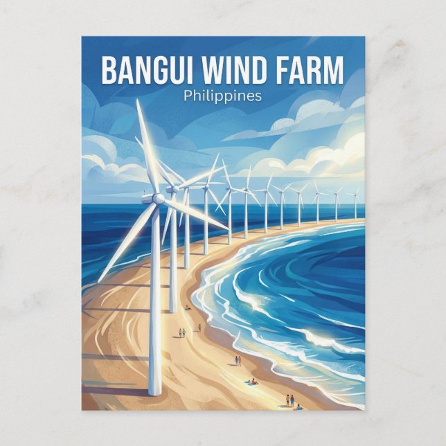 Bangui Windmills Philippines Postcard (Front)