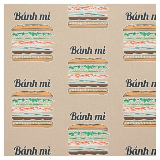 Banh Mi Vietnamese sandwich French bread baguette Fabric