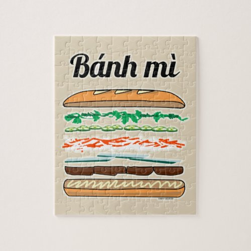 Banh Mi Vietnamese sandwich French bread baguette Jigsaw Puzzle