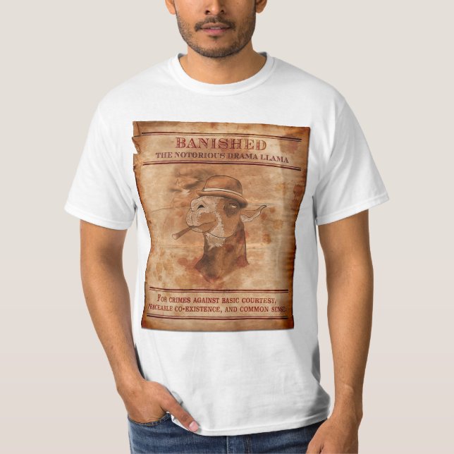 Banish the Drama Llama - Value T-Shirt (Adult) (Front)