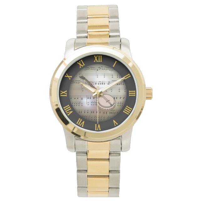 Banjo ~ Background “The Musical Planet” * ~ Watch (Front)