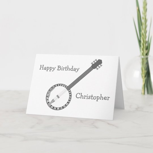 Banjo Birthday Card