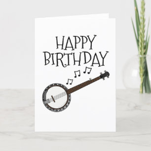 Banjo Birthday Card Banjoist Folk Musician