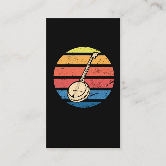 Banjo Bluegrass Gift for Musicians Business Card (Front)