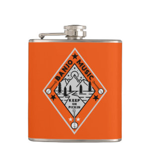 Banjo Bluegrass Music Flask