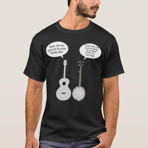 Banjo Bluegrass Music Traditional Musician T_Shirt