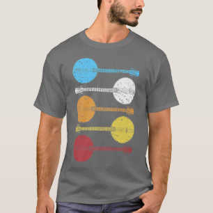 Banjo Bluegrass Picker Player Retro Vintage Guitar T-Shirt