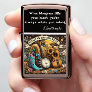 Banjo Bluegrass Zippo: Rustic Barn Dance - Persona Zippo Lighter