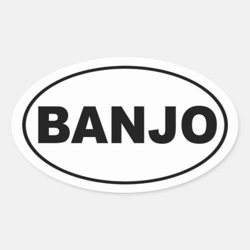 Banjo Bumper Sticker