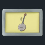 Banjo cartoon illustration  belt buckle<br><div class="desc">Banjo cartoon illustration</div>