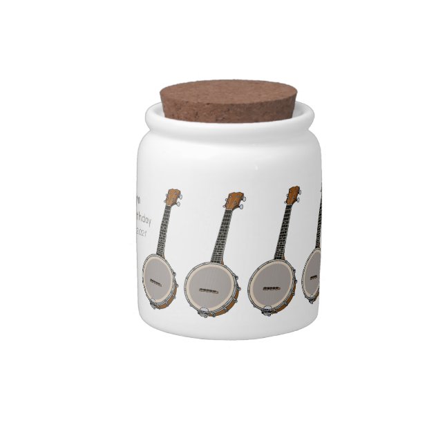 Banjo cartoon illustration candy jar (Right)