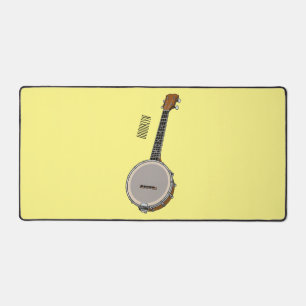Banjo cartoon illustration desk mat