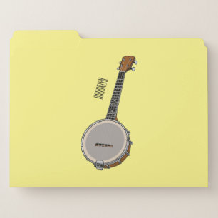 Banjo cartoon illustration file folder