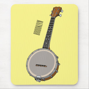 Banjo cartoon illustration  mouse pad