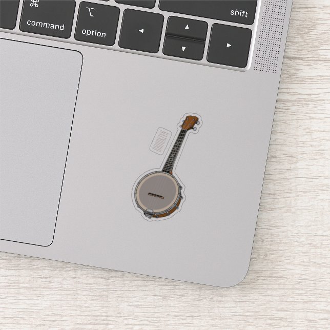 Banjo cartoon illustration sticker (Detail)