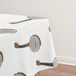 Banjo cartoon illustration tablecloth