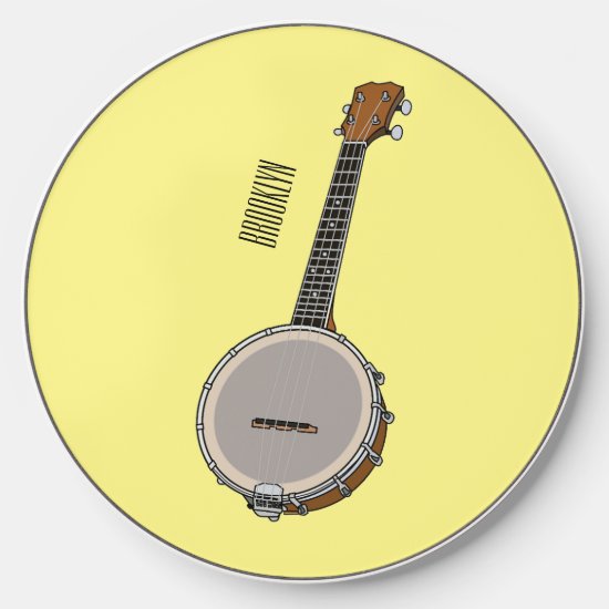 Banjo cartoon illustration  wireless charger 