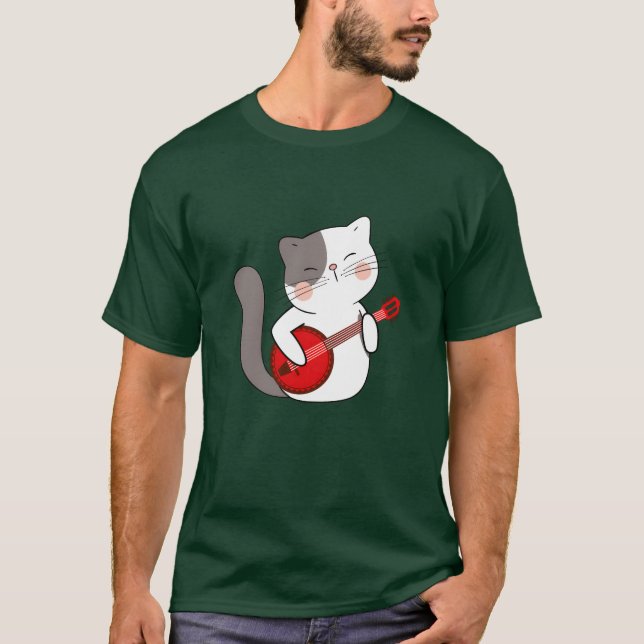 Banjo Cat friends T-Shirt (Front)