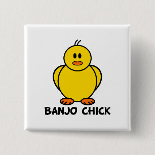 Banjo Chick Button