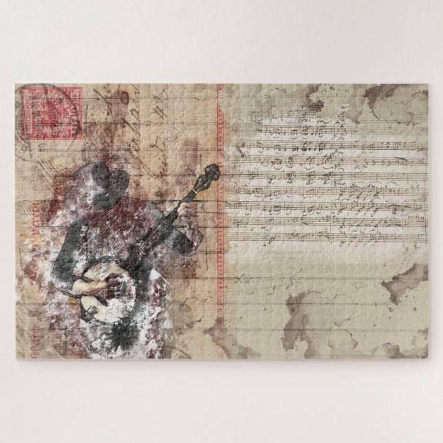 banjo collage puzzle (Horizontal)