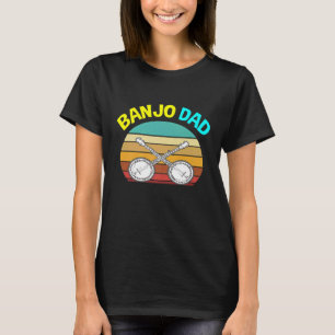 Banjo Dad For Vintage Music Men Fathers T-Shirt