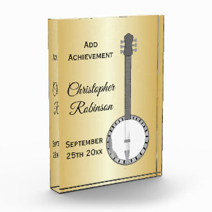 Banjo Design Personalised Acrylic Award