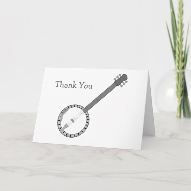 Banjo Design Thank You Card (Front)