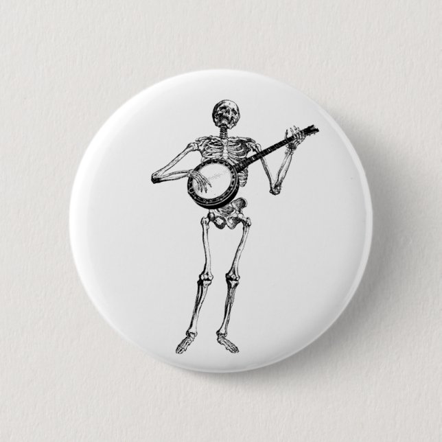 banjo dude pinback button (Front)