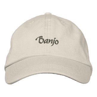 Banjo Embroidered Hat / Dark Text