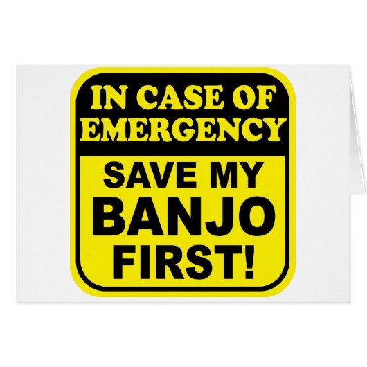 Banjo Emergency Cards (Front Horizontal)