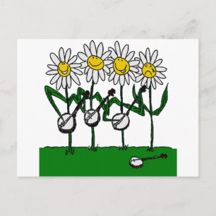 Banjo Flowers Postcard
