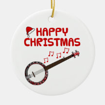 Banjo Folk Musician Christmas Ornament